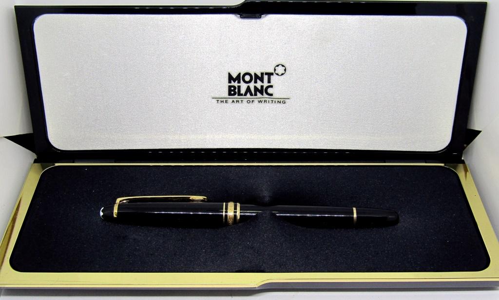 MONTBLANC MEISTERSTUCK BALLPOINT FOUNTAIN PEN;: 14K 585 MARKED BOX SET!