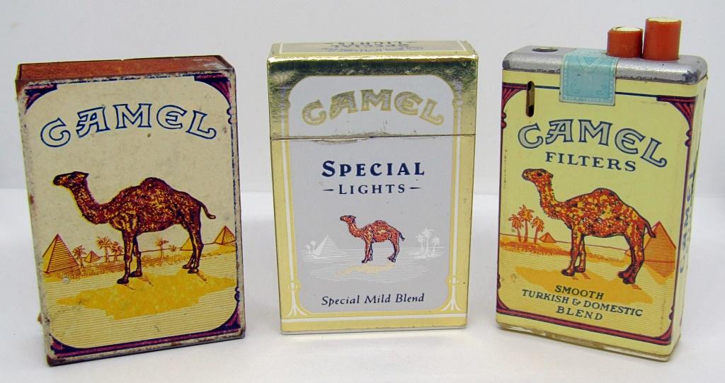 (3) vtg CAMEL LIGHTERS / ASHTRAY (1 of 3)