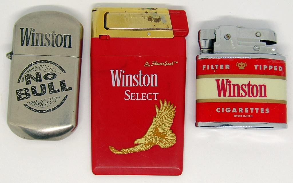 (3) WINSTON ADVERTISING LIGHTERS: ALL DIFFERENT
