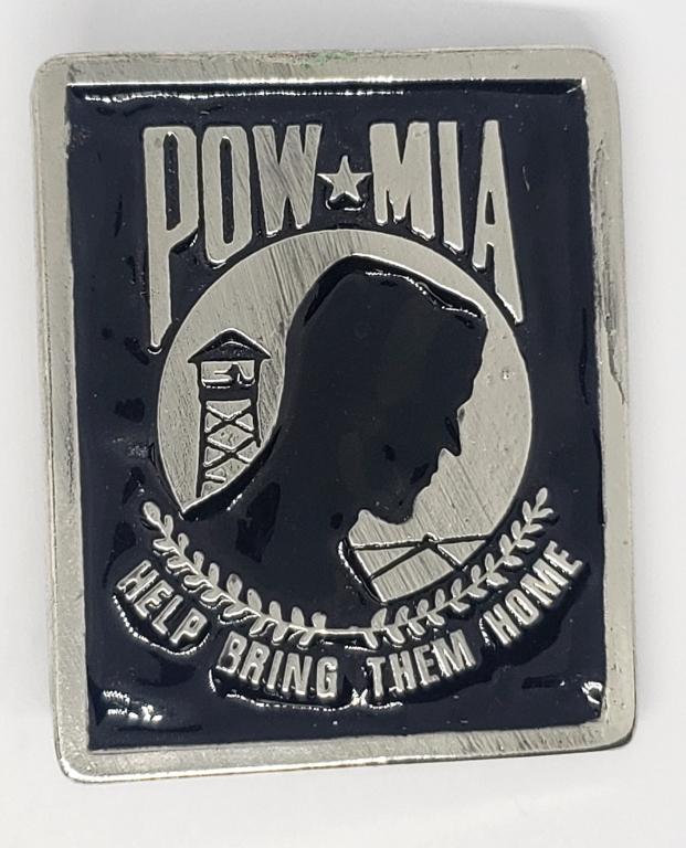 POW MIA BELT BUCKLE - HELP BRING THEM HOME: #2430- LIKE NEW