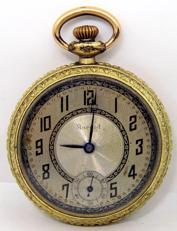 VINTAGE MARCEL 6 JEWELS SWISS POCKETWATCH; (1 of 3)