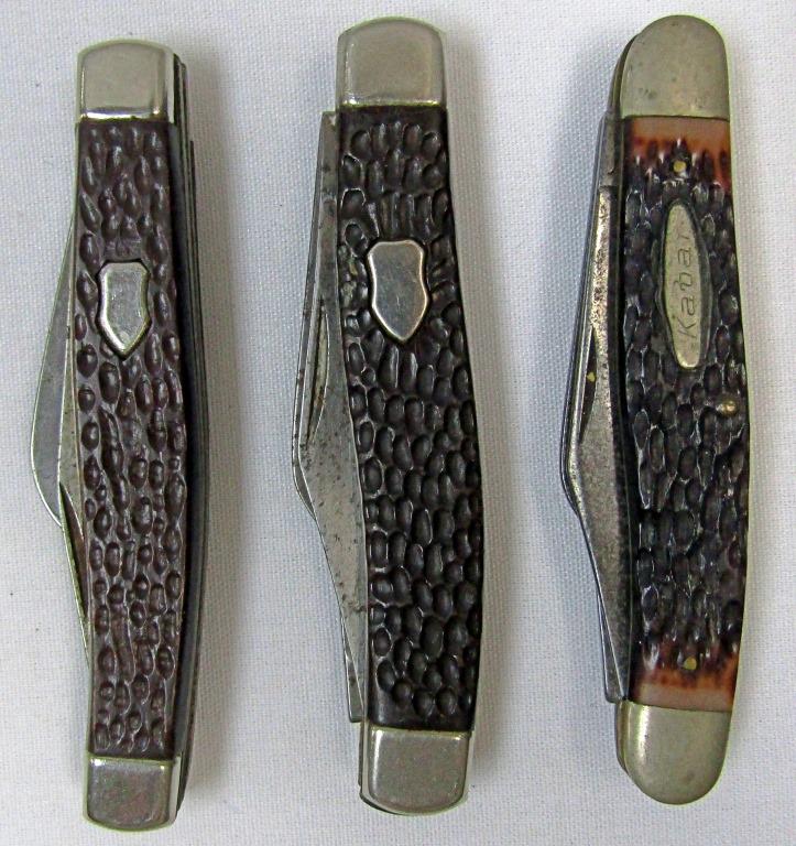 (3) Large Sized Pocket Vintage Knives (1 of 3)