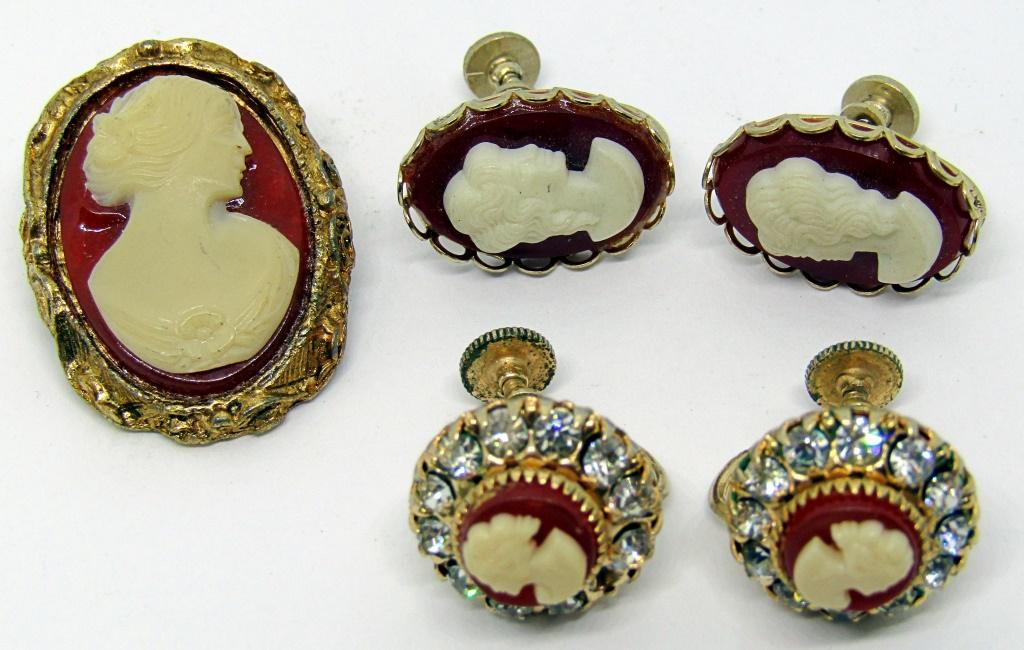 VTG CAMEO JEWELRY LOT (1 of 6)