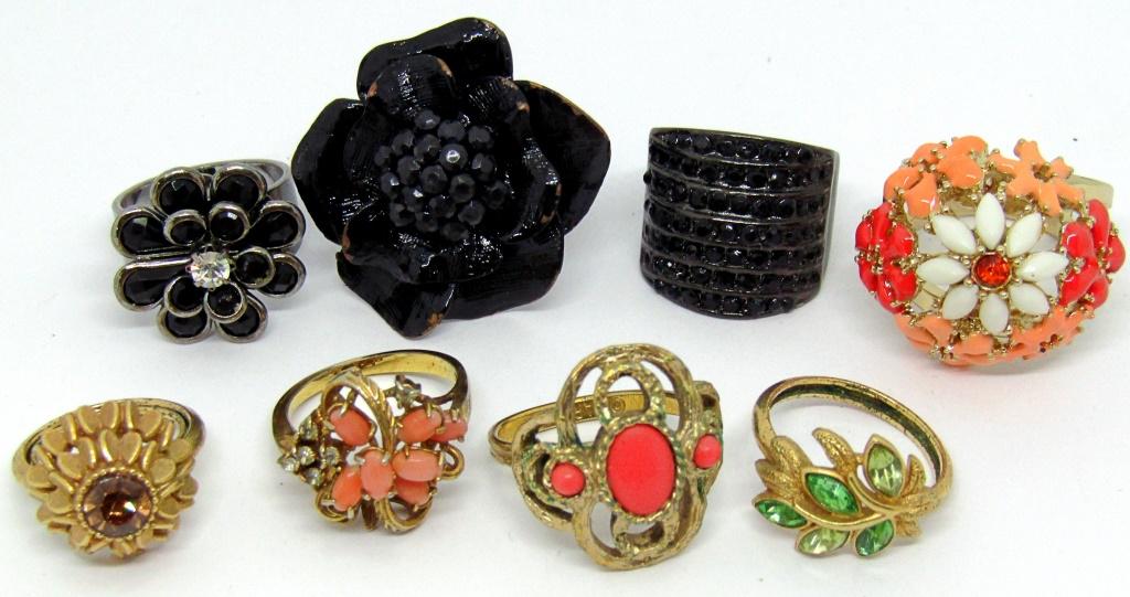 8 FASHION RINGS STATEMENT PIECES (1 of 2)
