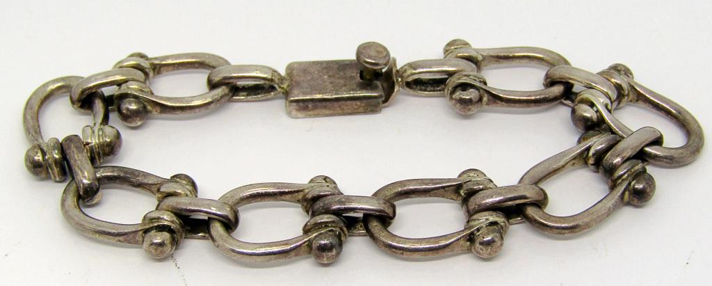 MEXICO STERLING PANEL BRACELET WITH MARKING (1 of 3)