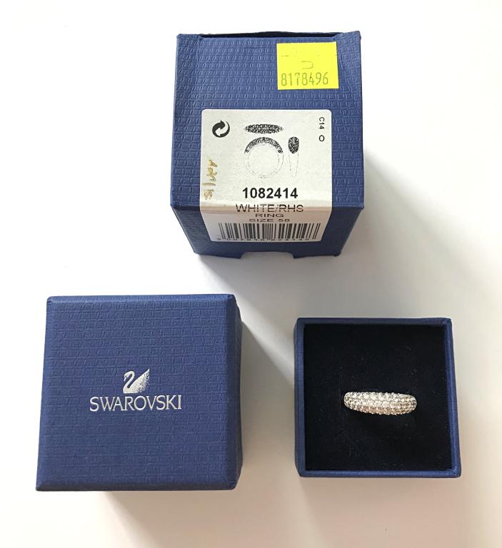SWAROVSKI RING WITH BOX "Size 58" (1 of 3)