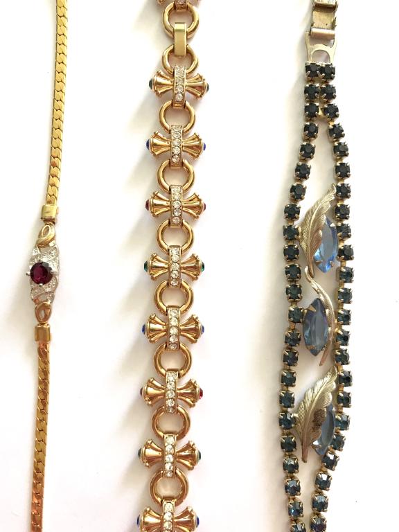 3 RHINESTONE BRACELETS (1 of 3)