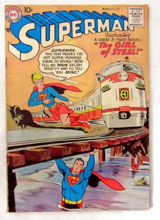 1958 DC #123 SUPERMAN COMIC BOOK (1 of 2)