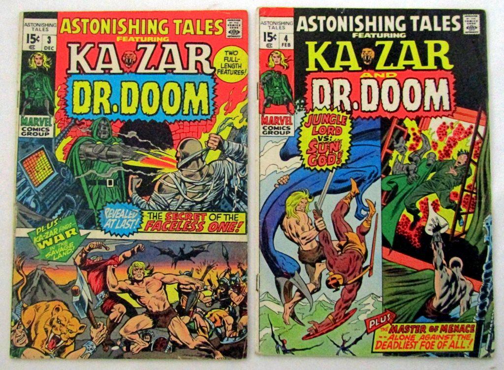 1970 #3 & #4 MARVEL KAZAR DR DOOM 15c (1 of 2)