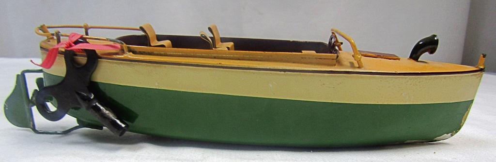 1910'S IVES VIXEN TIN TOY BOAT; (1 of 3)