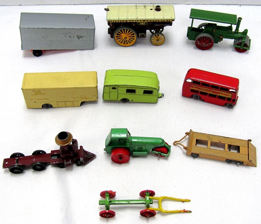 10 VINTAGE LESNEY TOY METAL CARS!: MADE IN ENGLAND, ALL ARE STAMPED WITH CAR INFO!