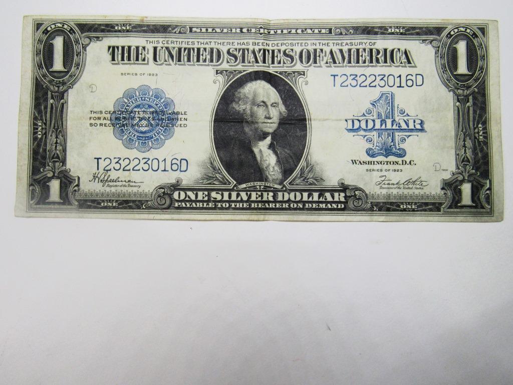 1923 $1 SILVER CERTIFICATE LARGE SIZE NOTE (1 of 2)