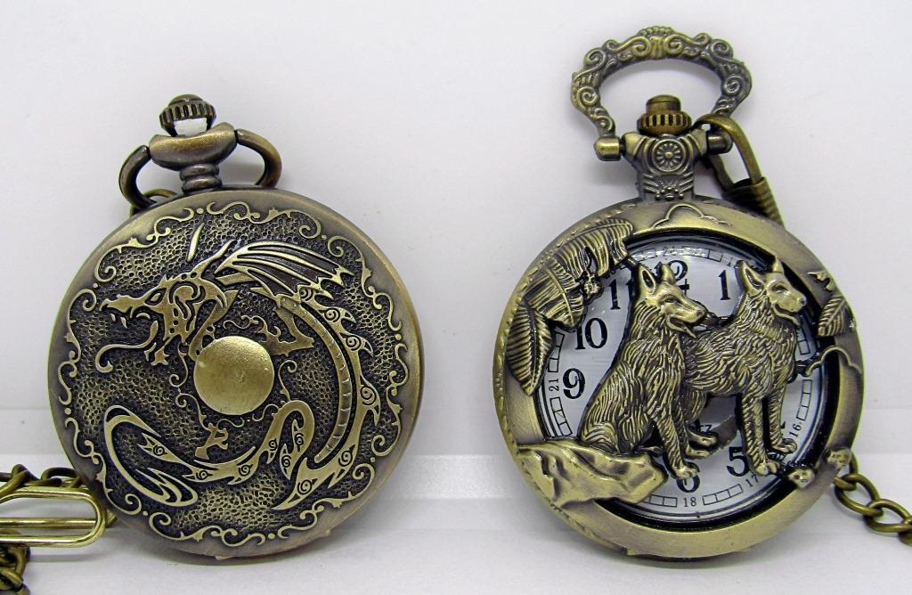 2 NEW POCKETWATCHES! MARKED "QUARTZ"; (1 of 2)