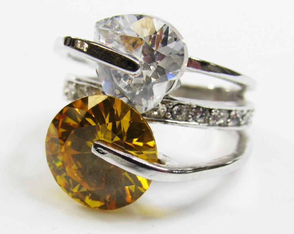 GORGEOUS SPLIT SHANK STERLING RING WITH (1 of 4)