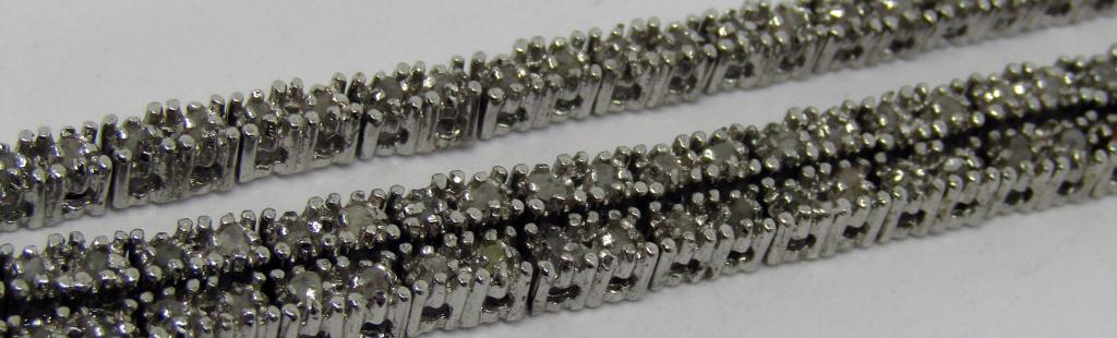 TRIPLE STRANDED STERLING TENNIS BRACELET (1 of 5)