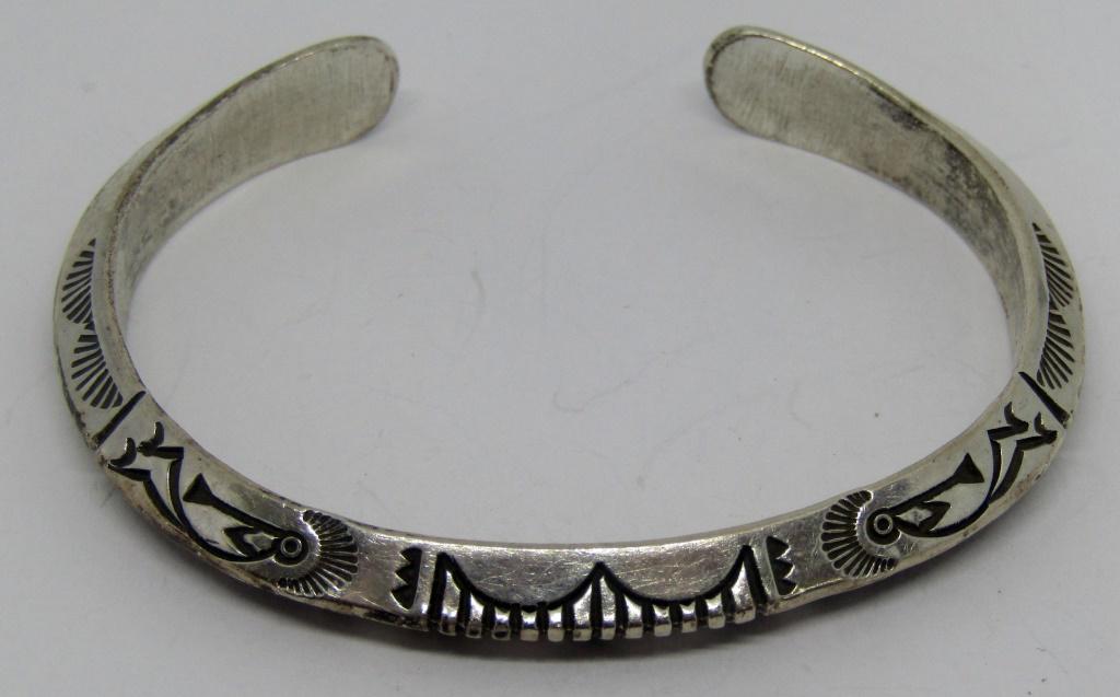 ZUNI STERLING CUFF BRACELET (1 of 4)