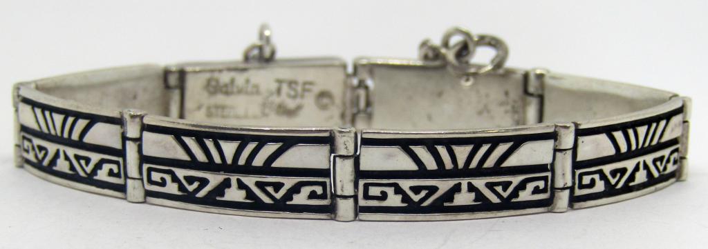 CALVIN TSF NATIVE AM. STERLING BRACELET (1 of 4)