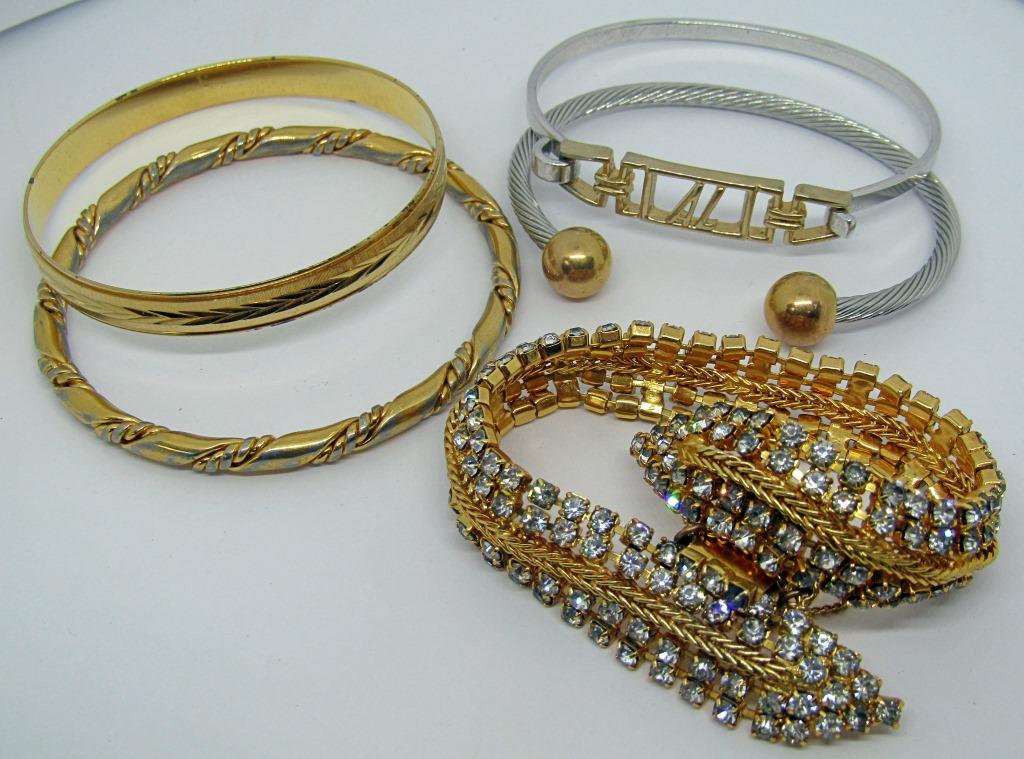 MULTI-TONED BRACELETS! MONET & MORE!: 5 GOLD AND SILVER TONED BRACELETS