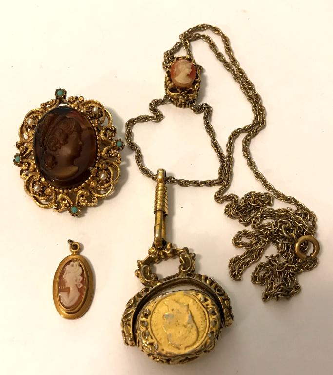 CAMEO LOT OF 3 (1 LISNER BROOCH) (1 of 3)