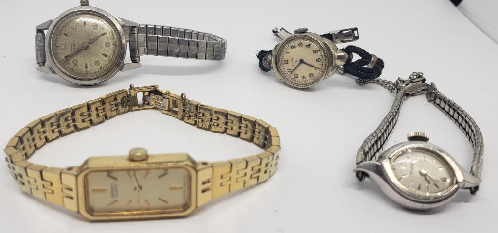 4-VINTAGE WOMAN'S WRISTWATCHES: (1)HAMILTON (1 of 11)