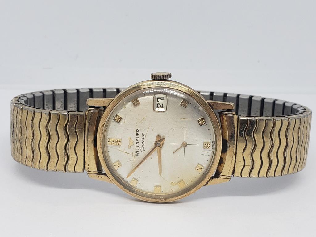 WITTNAUER GENEVE 10K RGB MEN'S WRISTWATCH: UNTESTED