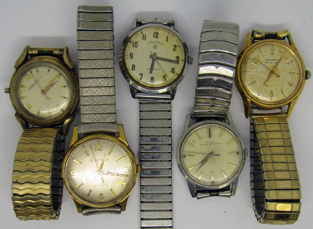 5-VINTAGE MEN'S WRISTWATCHES: (1)SOUVREIGN (1 of 2)