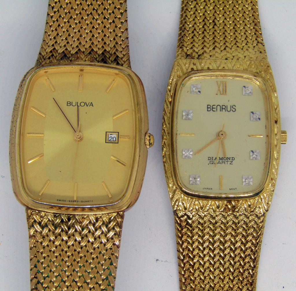 Benrus watch diamond quartz store