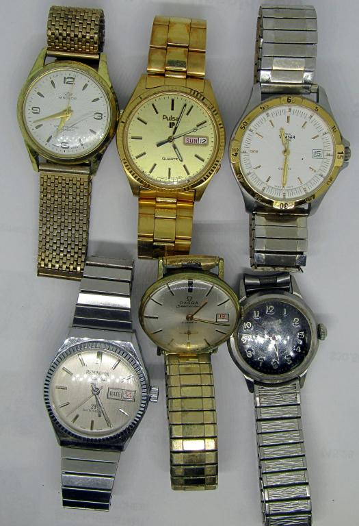 (6) WRISTWATCHES; OMEGA,TRASER,PULSAR,&MORE (1 of 5)