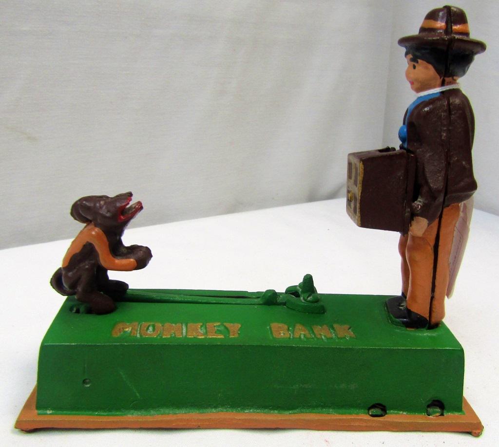 CAST IRON MONKEY BANK - TAIWAN (1 of 4)