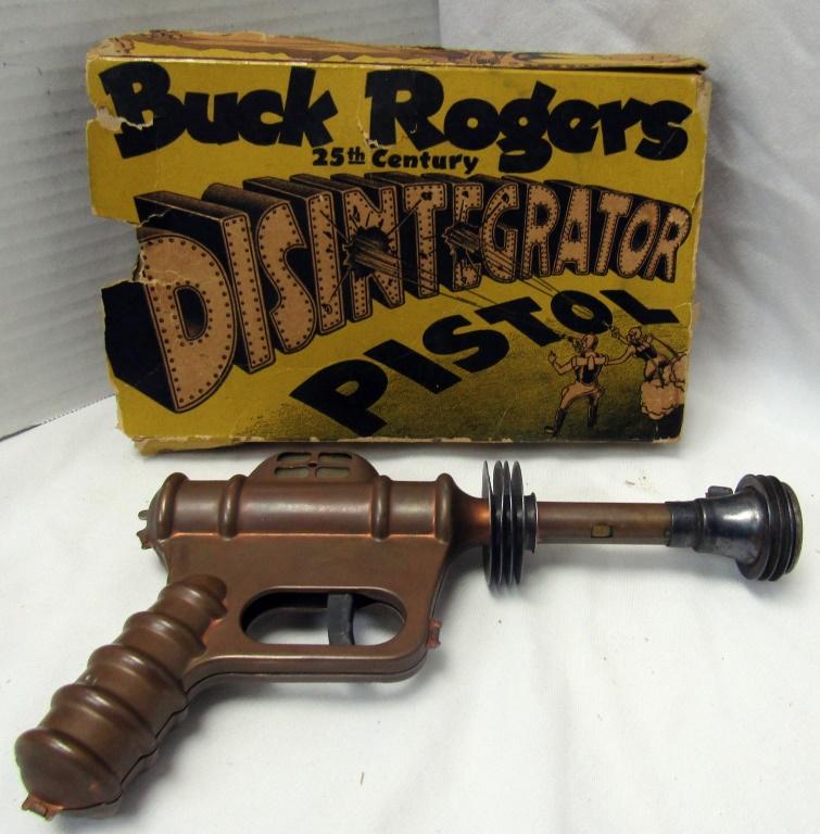 1930's Buck Rogers Atomic Pistol Ray Gun: Disintegrator Daisy MFG. 25th Century - with BOX