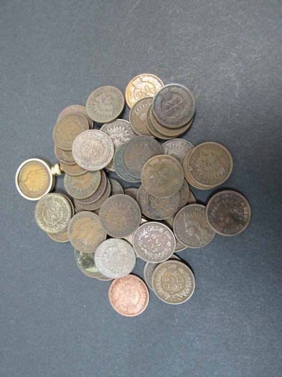 50 INDIAN CENTS MIXED LOT (1 of 1)