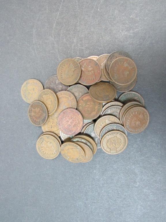 50 INDIAN CENTS MIXED LOT (1 of 1)