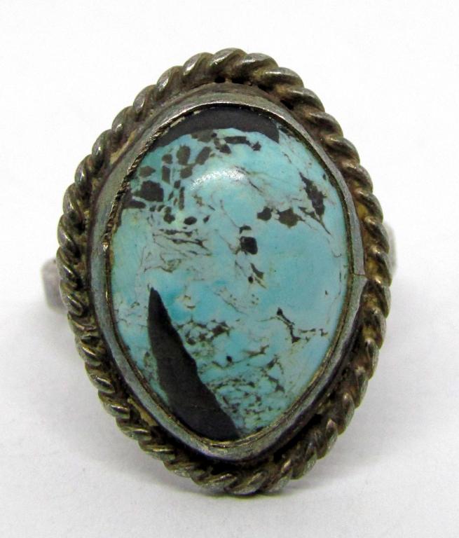 SOUTHWESTERN STERLING SPLIT SHANK RING WITH (1 of 5)