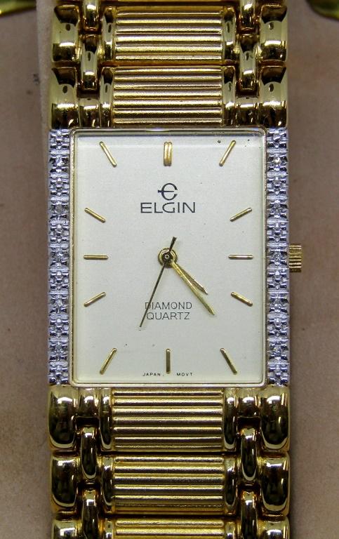 Elgin gold and 2025 diamond watch