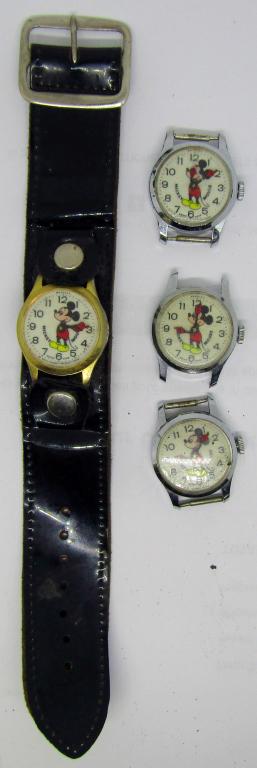 (4) VTG BRADELY MICKEY MOUSE WATCHES (1 of 2)