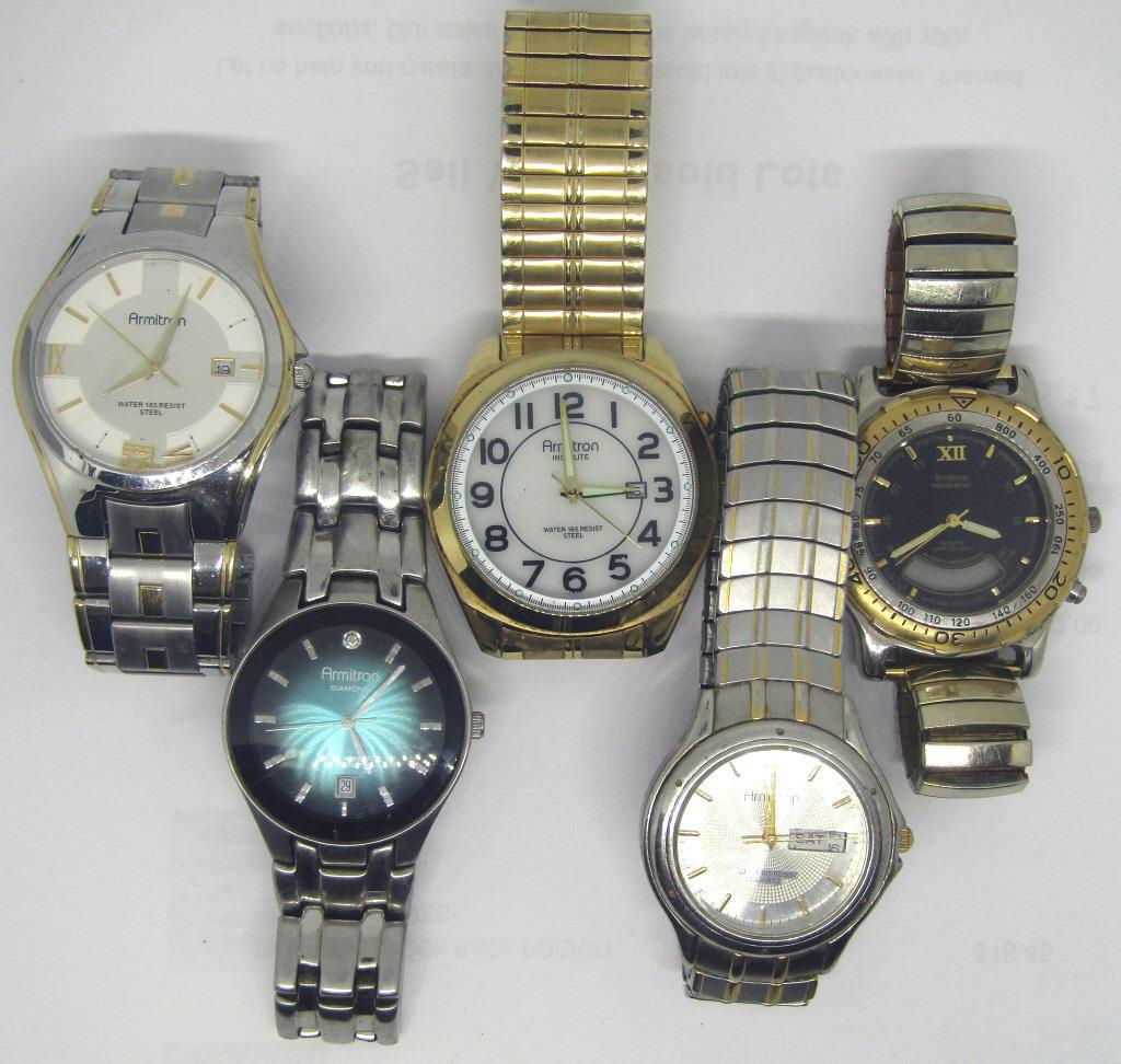 (5) ARMITRON MARKED WRIST WATCHES: UNTESTED