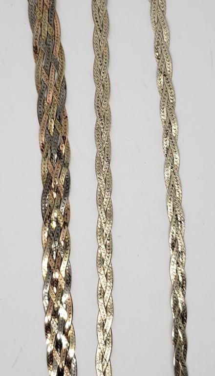 20 INCH STERLING BRAIDED STYLE NECKLACE/CHAIN (1 of 5)