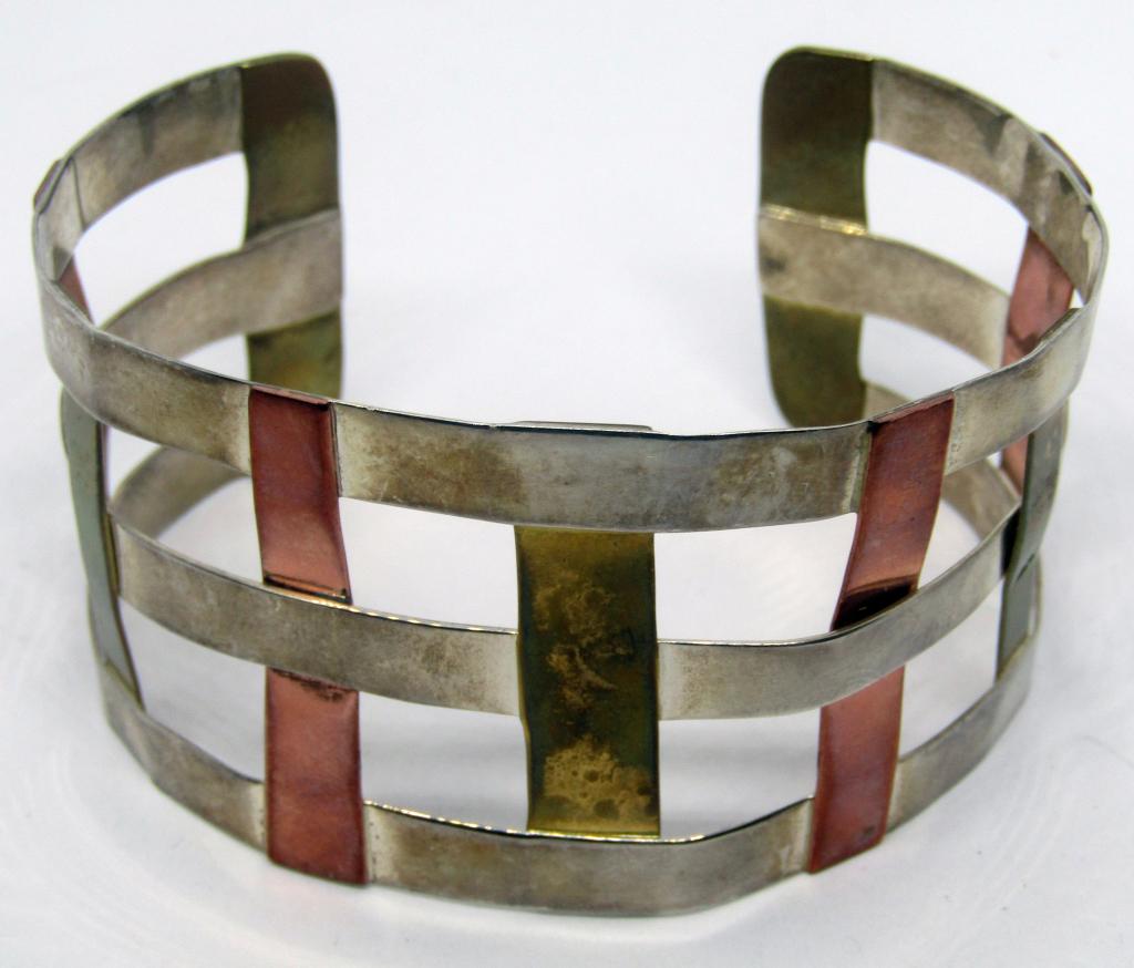 Robert Lee Morris RLM Studio: Sterling Silver, Copper & Brass Cuff Bracelet