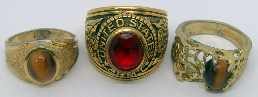 (3) MENS RINGS; (1) U.S. MARINES SIZE 11 (1 of 3)
