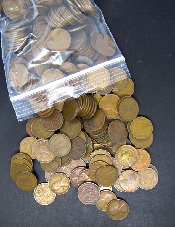 250 WHEAT CENTS (1909-1919) P-D-S: GREAT MIX