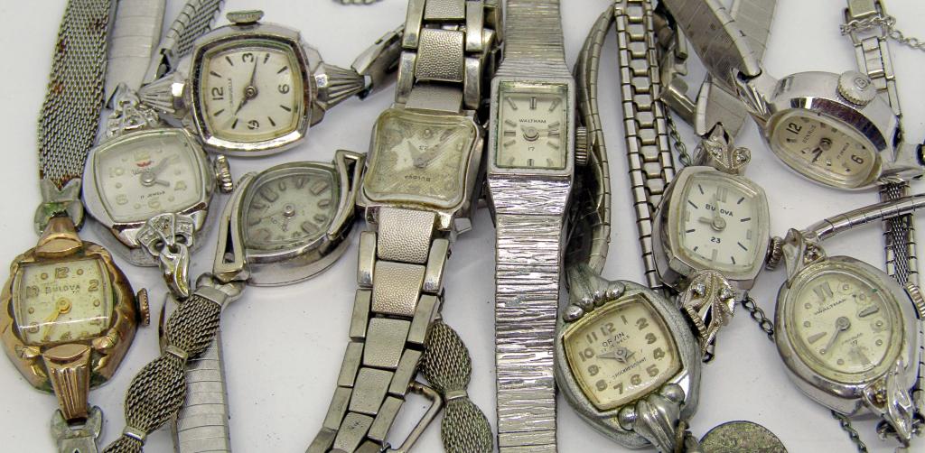 (10) LADIES WRIST WATCHES; BULOVA, BENRUS,: ORVIN, WALTHAM, CARAVELLE; UNTESTED!