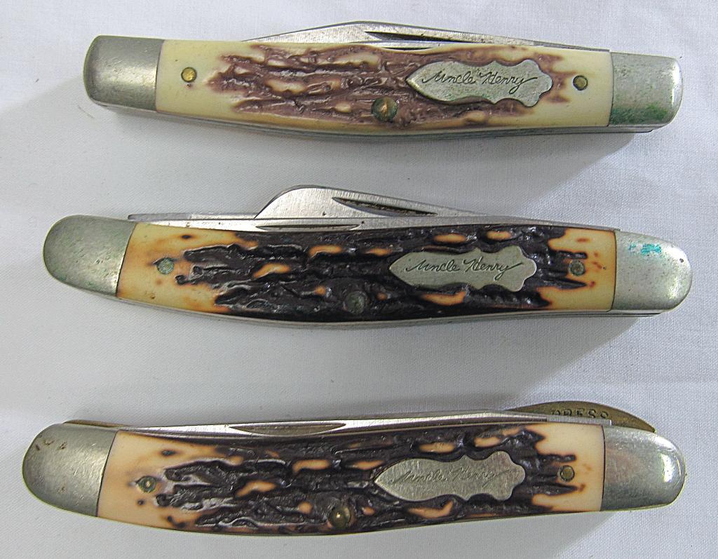 (3) SMALL UNCLE HENRY POCKET KNIVES (1 of 4)
