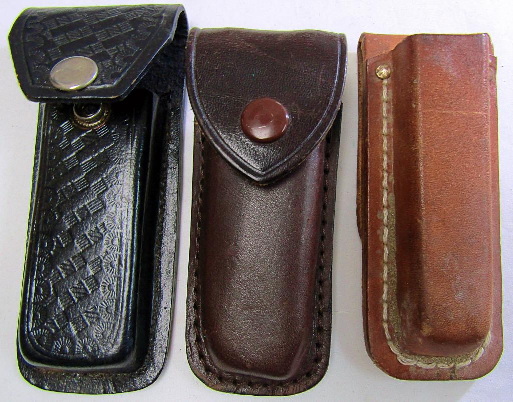 (3) ASSORTED LEATHER KNIFE SHEATHS (1 of 2)