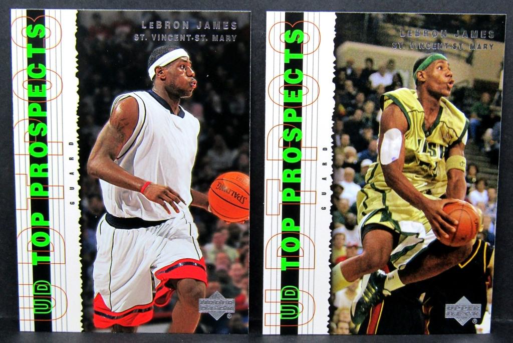 (2) LEBRON JAMES 2003-04 UD TOP PROSPECTS (1 of 2)