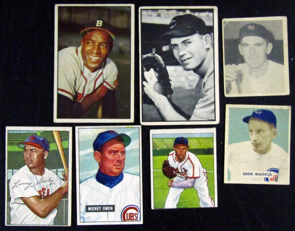 (7) BOWMAN BASEBALL CARDS 1948-1953 (1 of 2)