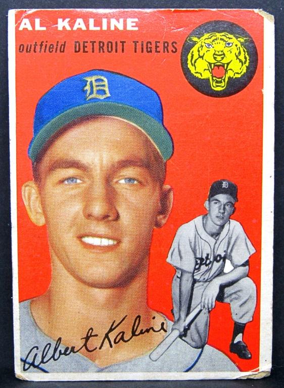 1954 TOPPS #201 AL KALINE ROOKIE: VG - EDGE & CORNER WEAR - NO MAJOR CREASES - GREAT COLOR & SURFACE