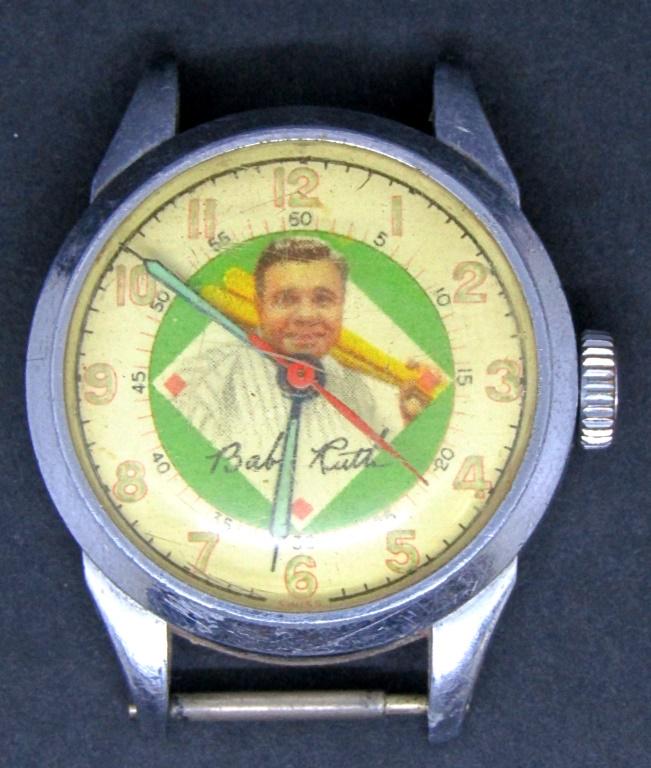 1949 BABE RUTH VINTAGE WATCH - ORIGINAL: Exacta Time Corp. Swiss Mechanical Wristwatch - NOT RUNNING - NEEDS REPAIRED