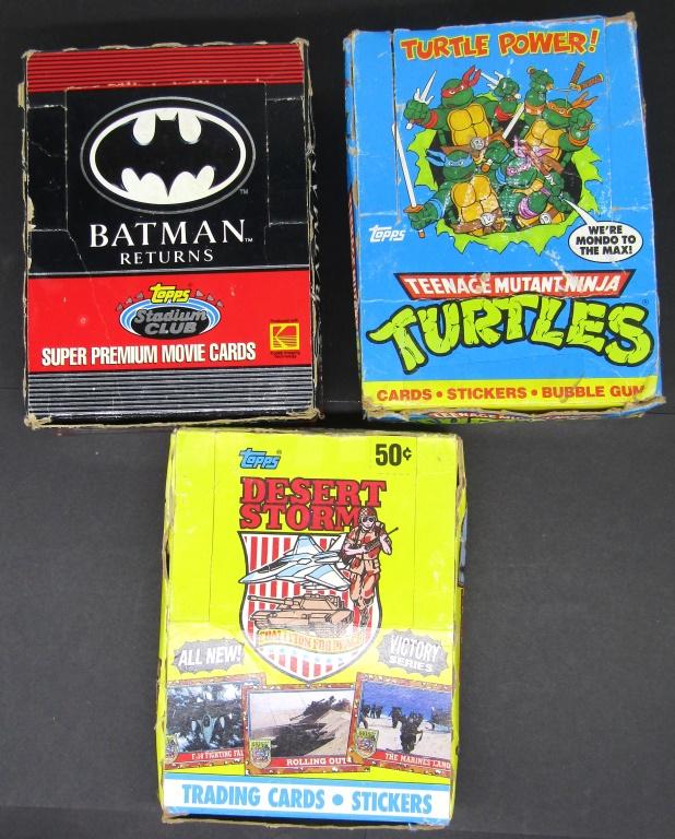 TMNT,Batman,Desert Storm Wax Boxes: Unopened wax boxes