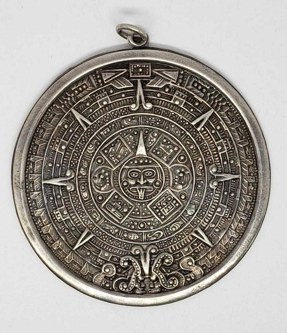 LARGE CIRCULAR AZTEC DESIGN PENDANT (1 of 3)