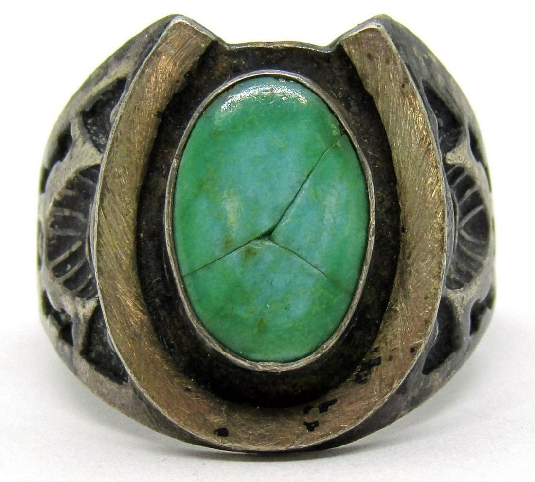 SOUTHWESTERN STERLING RING  HORSESHOE DESIGN (1 of 4)